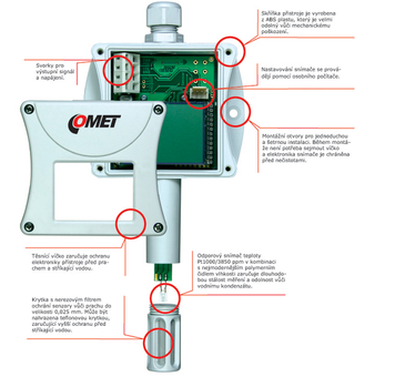 Jiskrově bezpečné snímače teploty a vlhkosti Comet T3110Ex