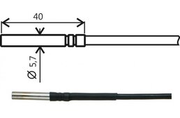 N1ATG8/C, teplotní sonda s čidlem Ni1000, kabel 15 m