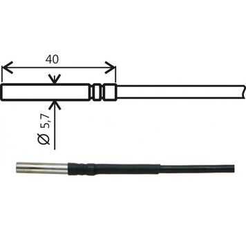 N1ATG8/C, teplotní sonda s čidlem Ni1000, kabel 2 m